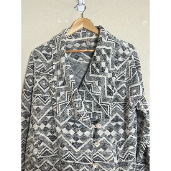 Lucky Brand Women's Plus Size Boho Aztec Knit Blazer Jacket Casual Size 1X - Picture 5 of 12